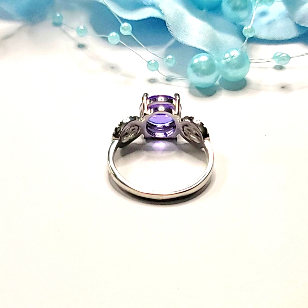 New Round Cut Color Changing Alexandrite S925 Sterling Silver Ring - Picture 7 of 7